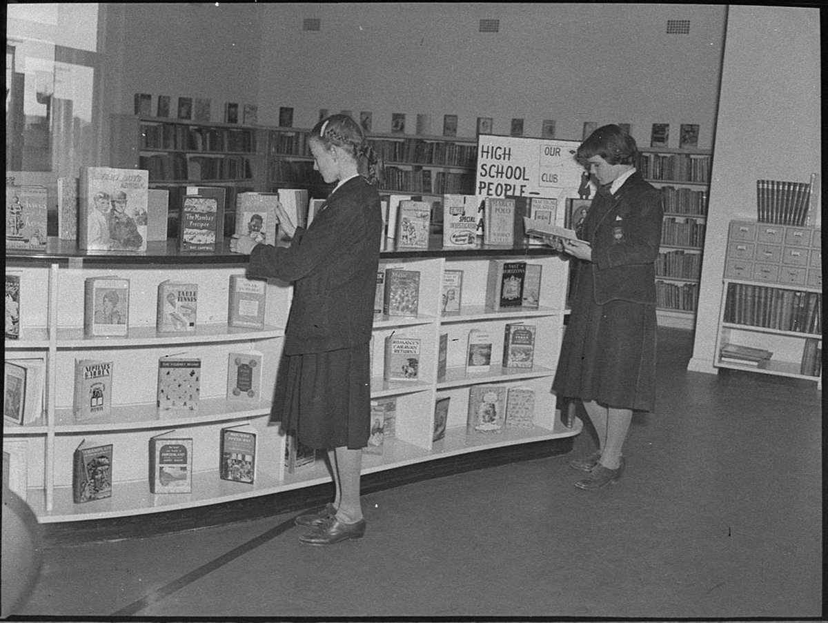 Book display for Book Week (1954)