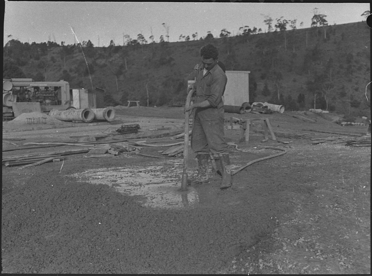 Boring new well at Tomago Hunter District Water Board project for two pumping stations (1955)