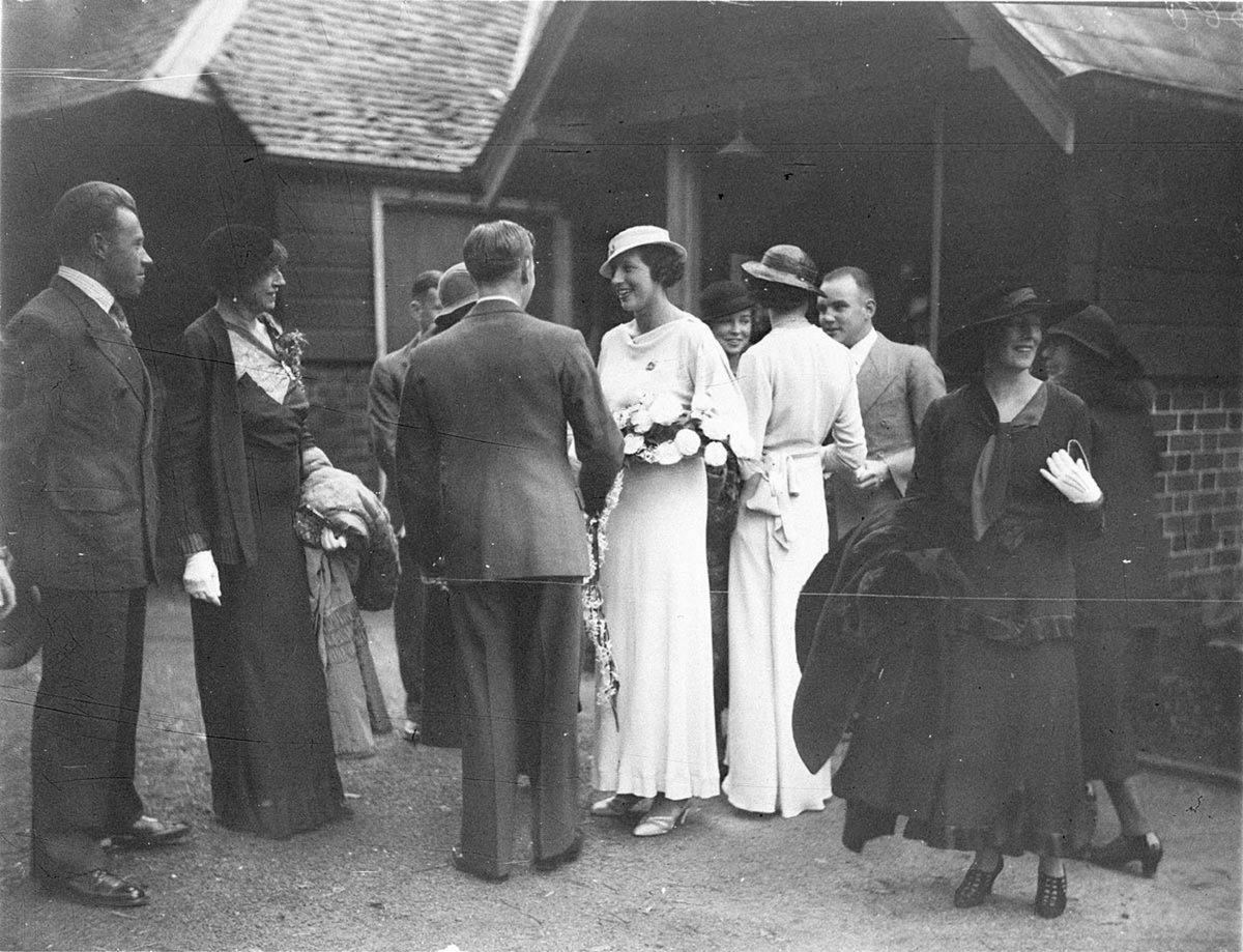 Bridal couple at wedding MackayLe Febre wedding (1934)
