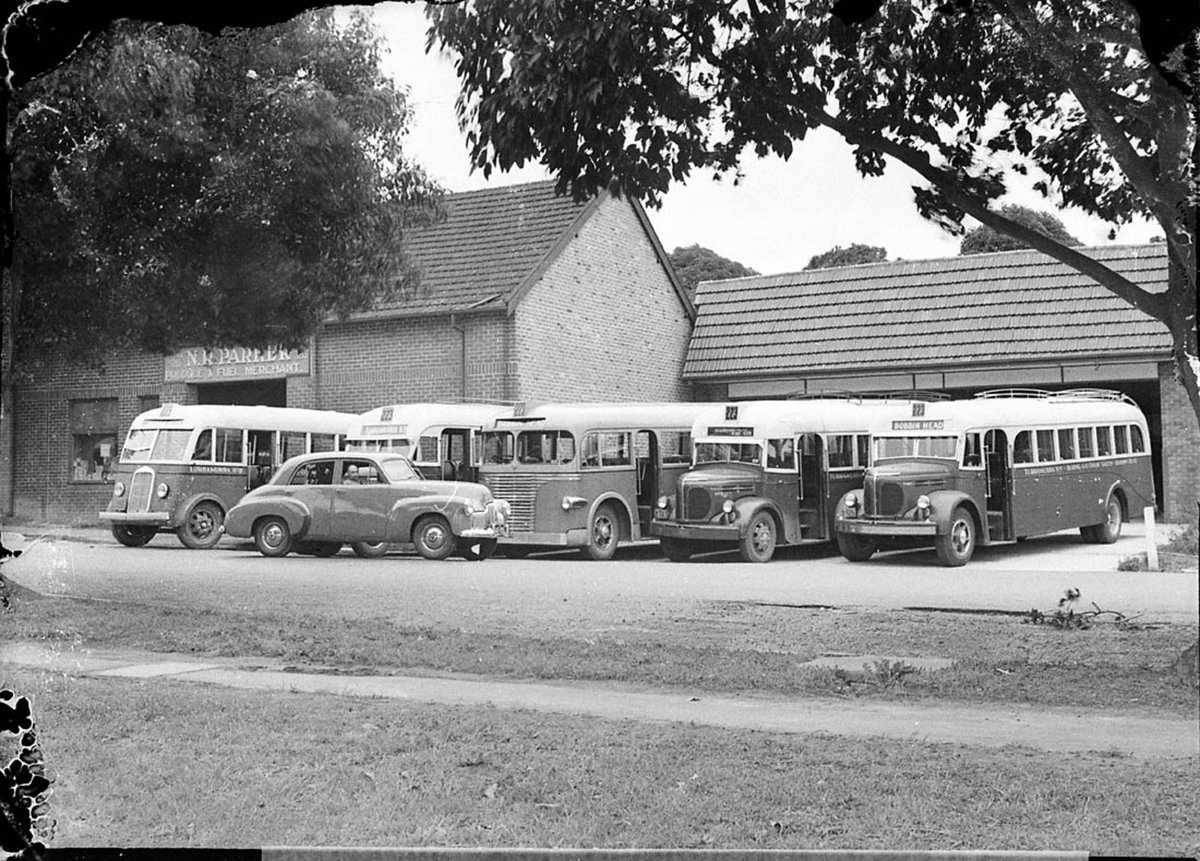 Buses at Hornsby (c. 1948)