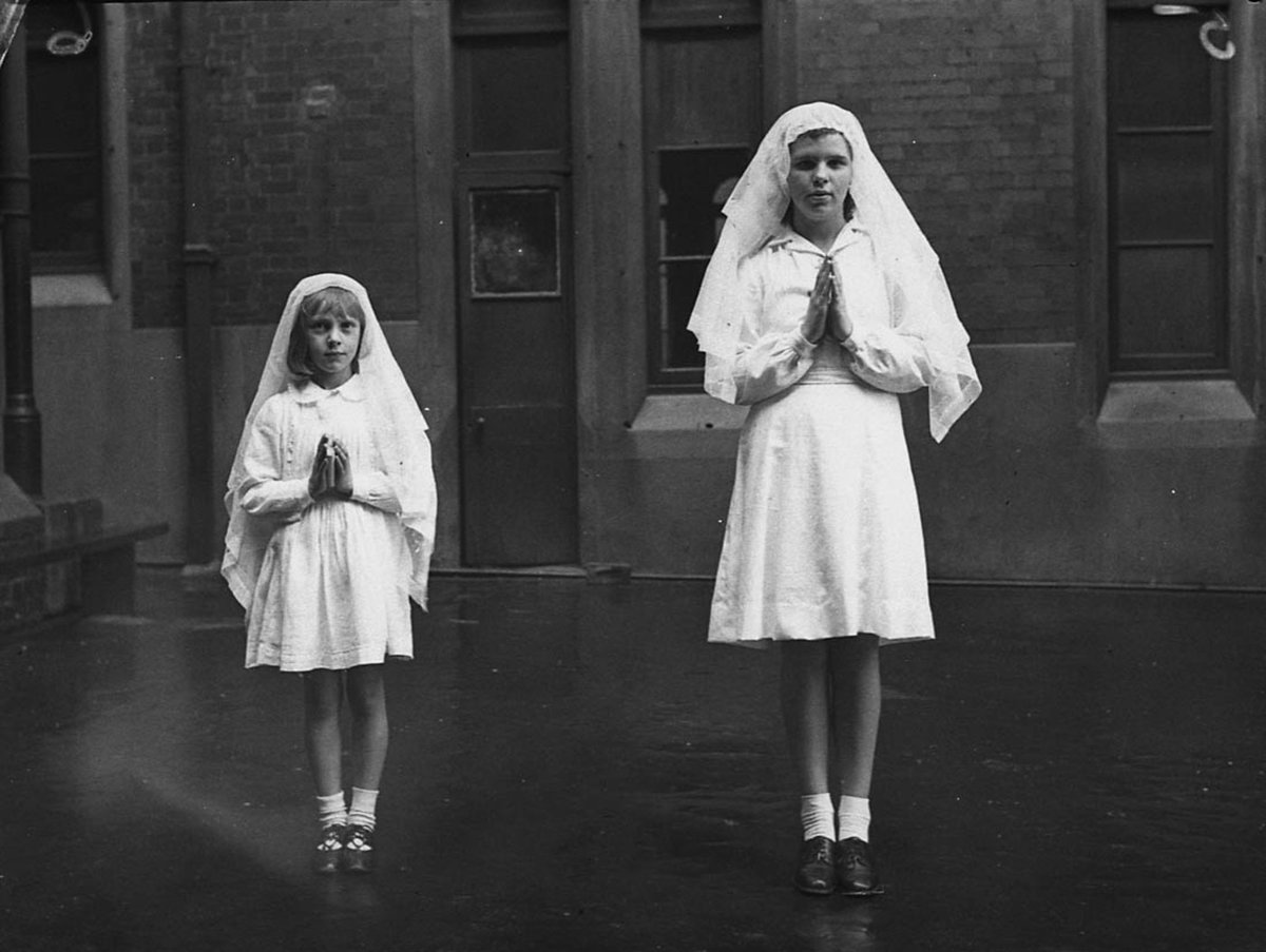 Childrens first communion St Francis de Sales Surry Hills taken for Sister Mary Irene (1944)