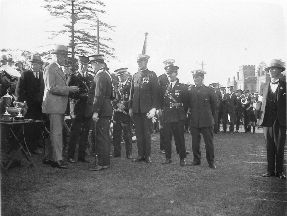 Conferring of awards at Government House by Governor Sir Dudley de Chair, Sydney city centre (1930s)