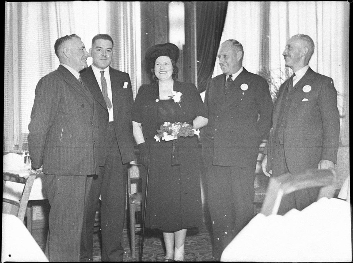 Dinner at Mayfair Hotel for Gladys Moncrieff taken for Radio Publications (1939)
