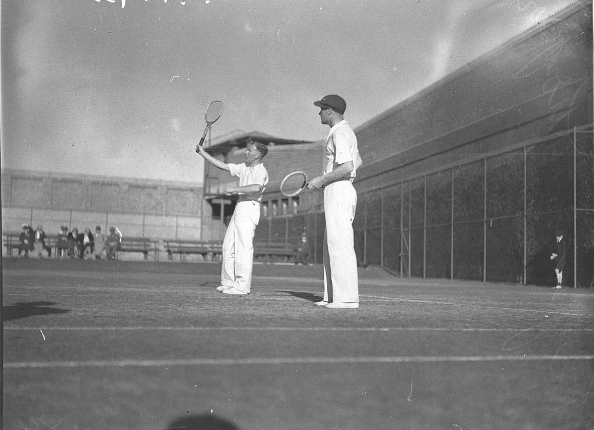 Don Ferguson and Dave Thompson City of Sydney tennis club (1934)