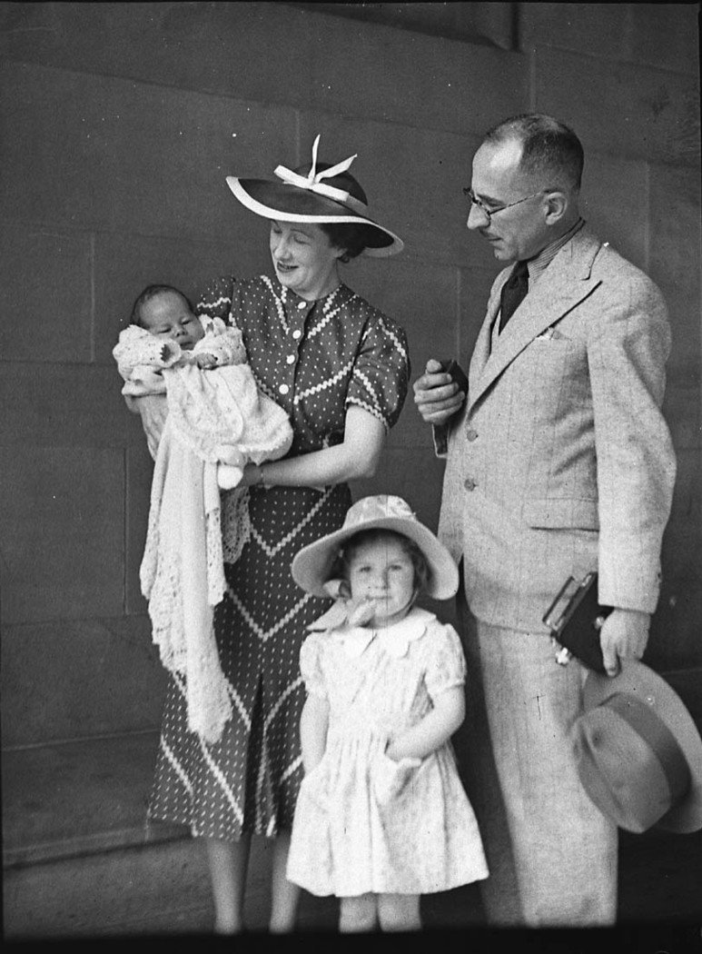 Dr Madden christening of baby at St Marys, Sydney (c. 1938)