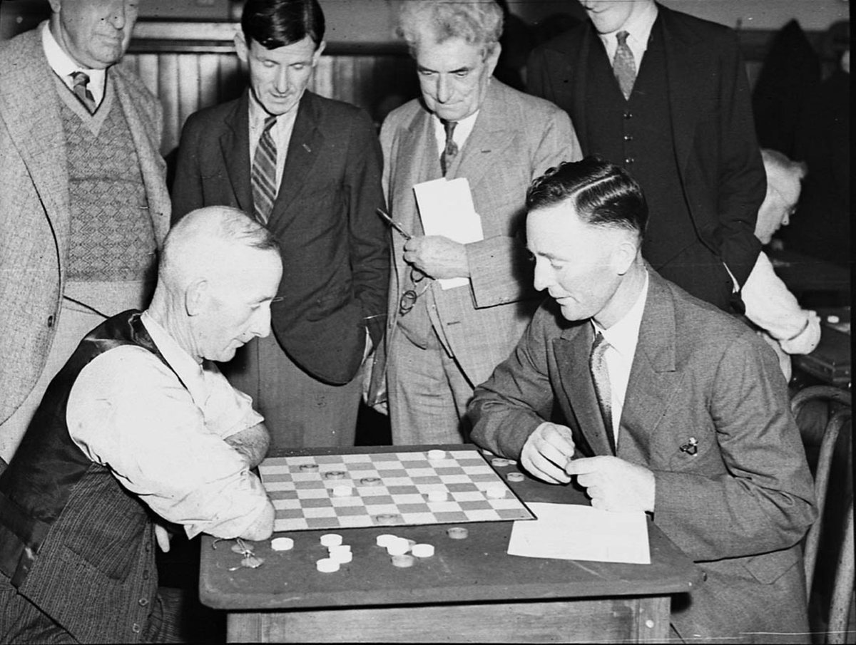 Draughts championship taken for The Labor Daily (1938)