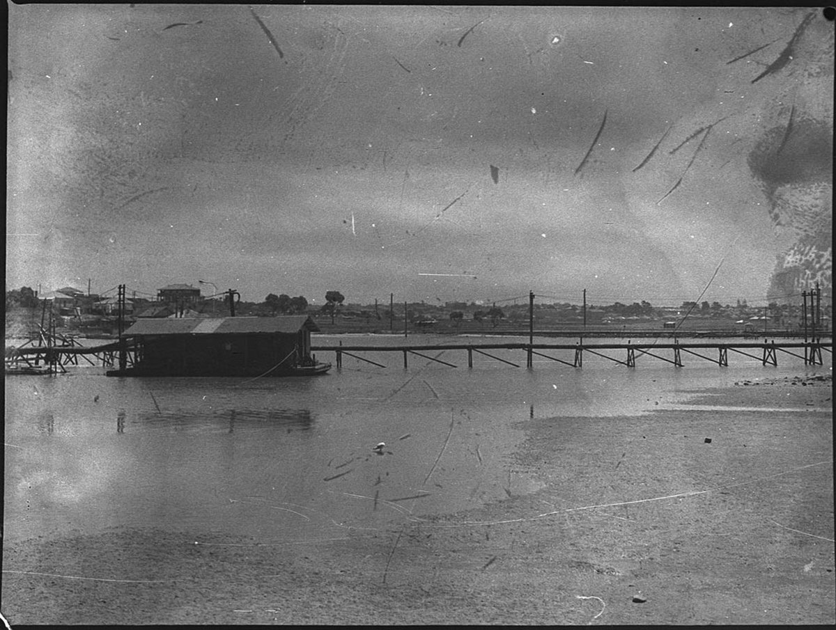 Dredge at Rockdale Reclamation job being done by Mr Albert Hood Taken for Kogarah Council (c. 1940)