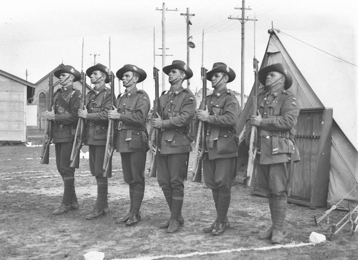 Drill instruction present arms (c. 1932)