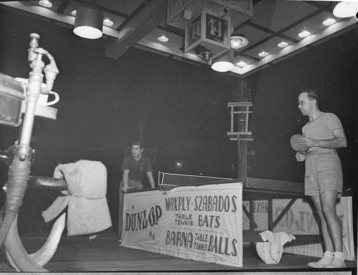 Dunlop Rubber table tennis championship Stadium, Rushcutters Bay (1949)