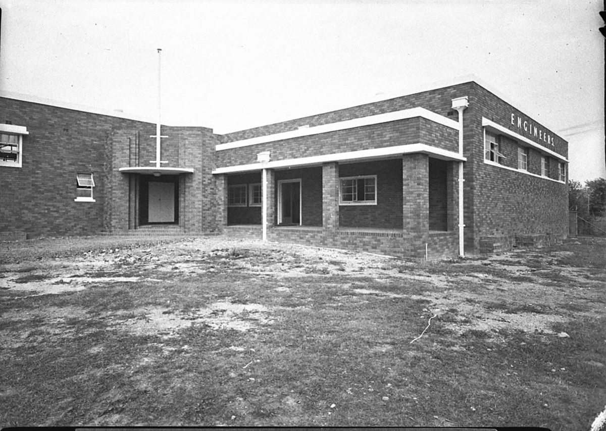 Factory exterior taken for Building magazine, Burwood (1945)