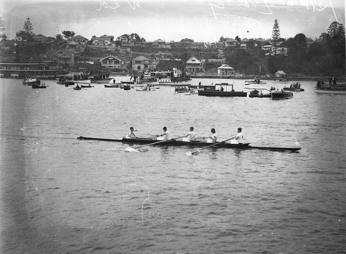 Finish of 2nd heat of first fours (c. 1929)