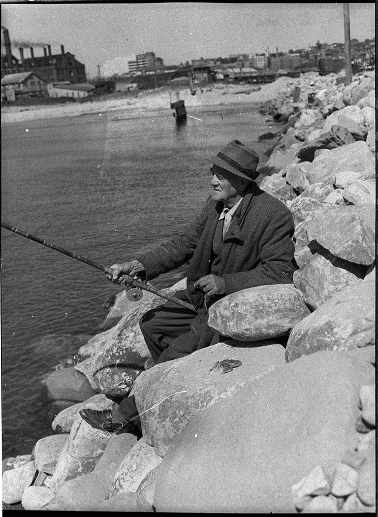 Fishing from the breakwater (1956)
