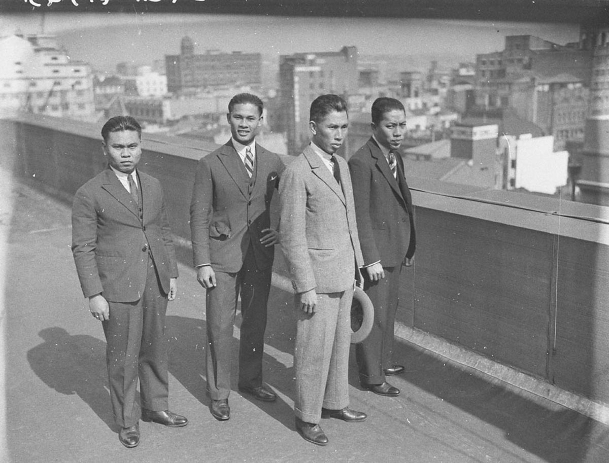 Four visiting Philippino boxers (1930s)