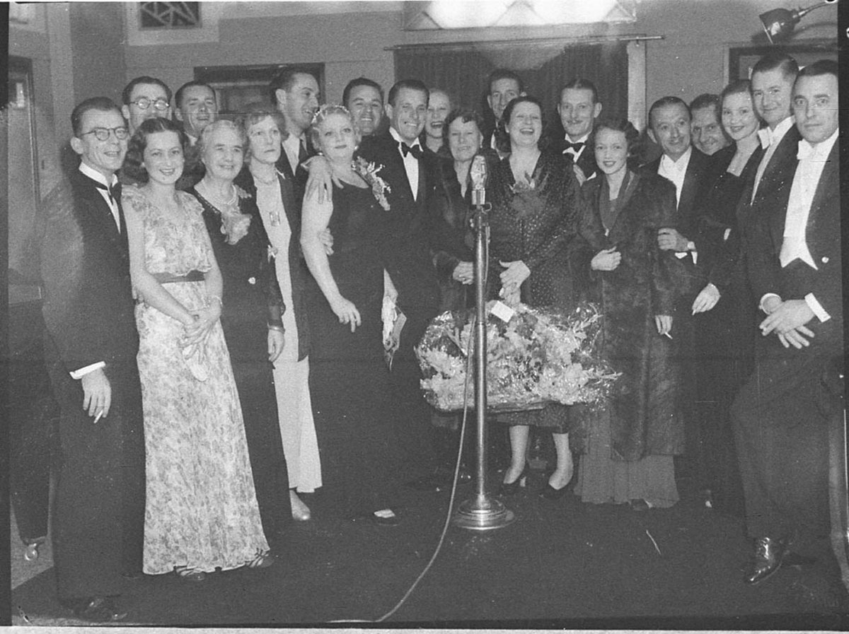 Gladys Moncrieff at 2UW taken on her birthday taken for JC Williamson Ltd (1937)