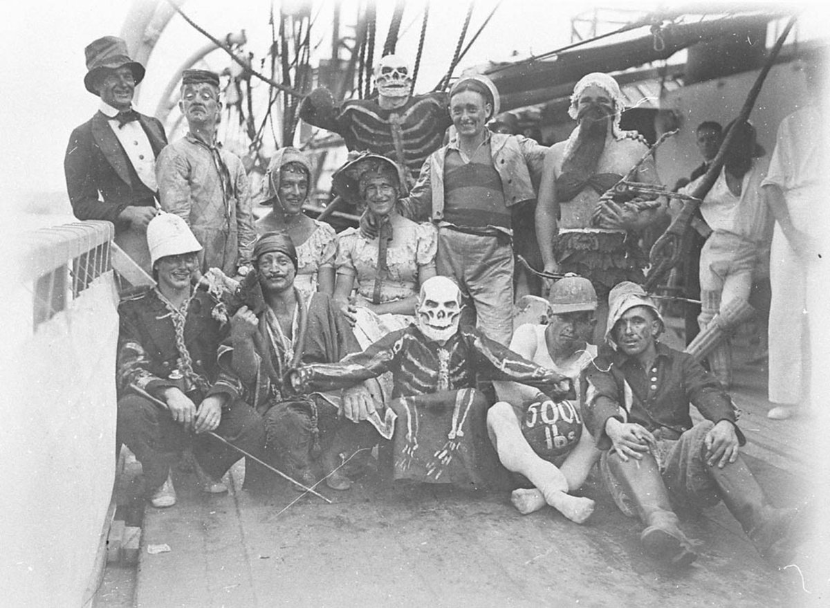 Group of Neptunes Clowns on deck of the flagship (c. 1934)
