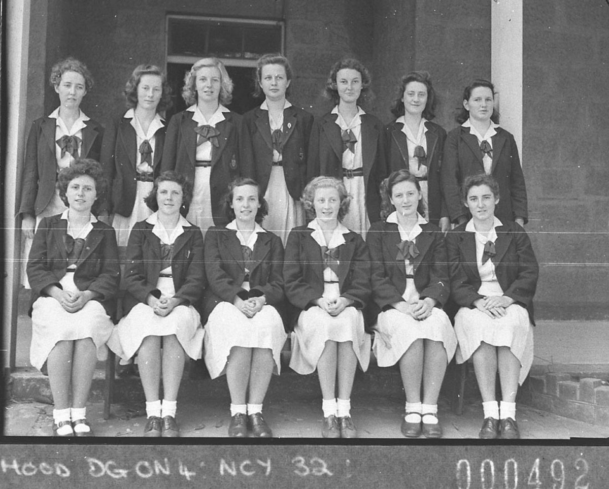Group of 13 senior students, Waverley (1945)