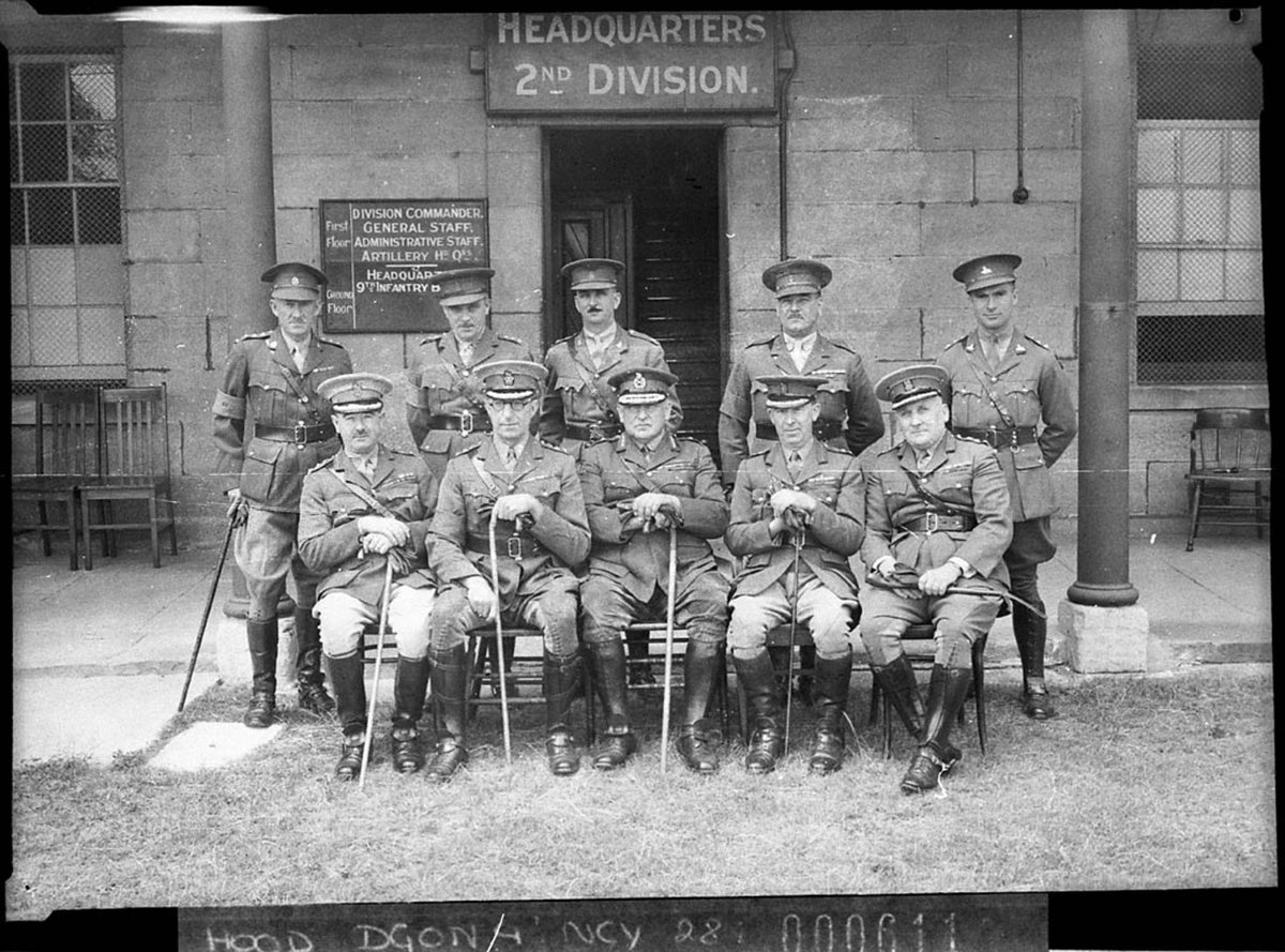 Group of Brigade staff officers of HQ 2nd Division at Victoria Barracks Paddington (1937)
