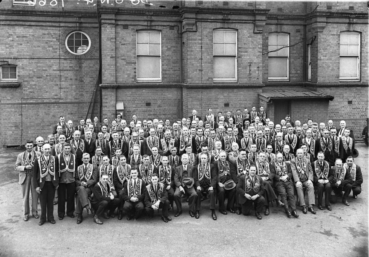 Group of Masters and Officers of the Independent Order of Odd Fellows (1930s)