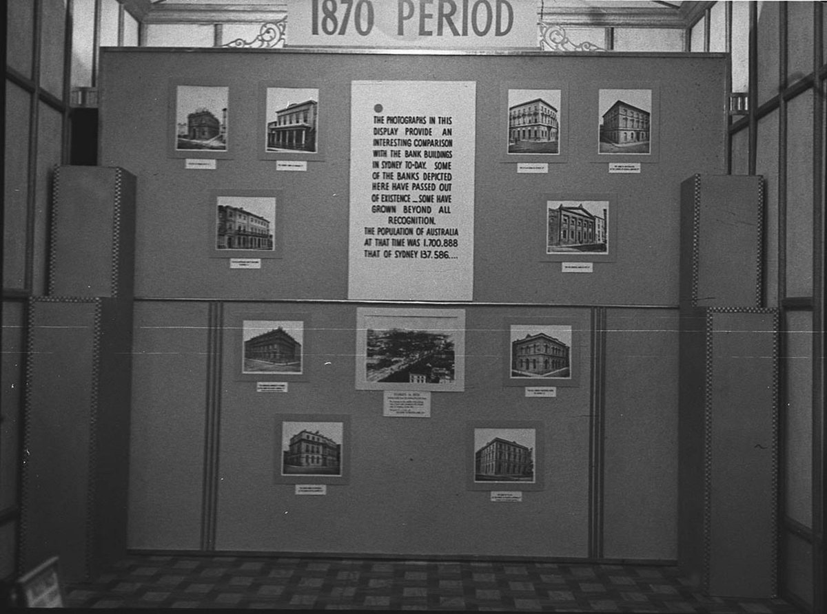 Historical display in the Rural Bank building, Martin Place (1936)