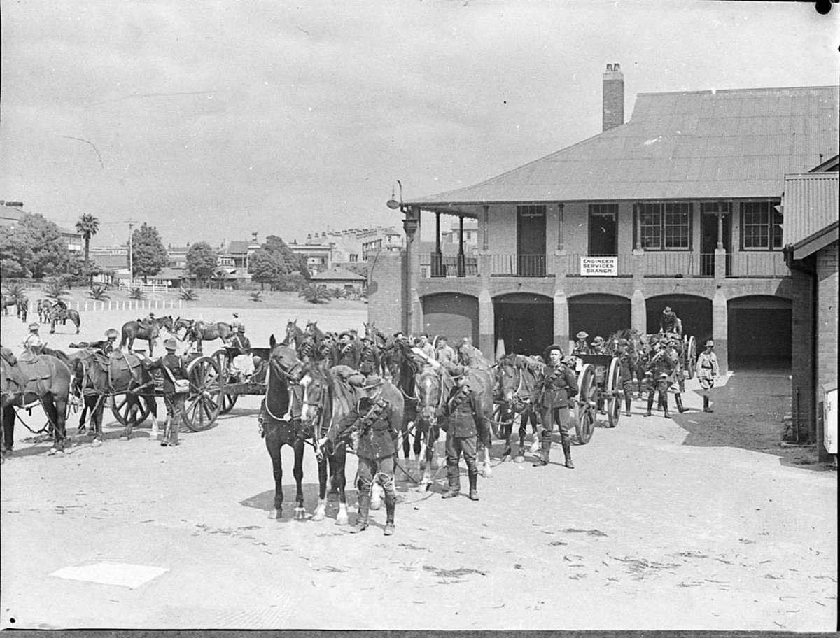 Horses at Victoria Barracks, Paddington (1940)