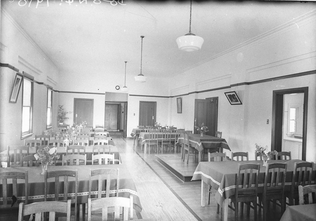 Interior of an austere dining room (1930s)