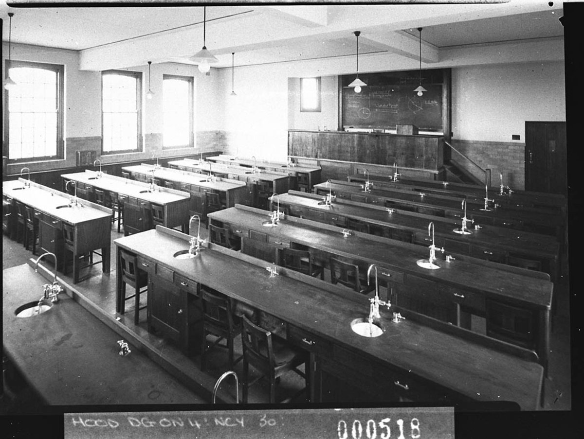 Interior of science and chemistry room Scots College taken for Building Publishing Co, Bellevue Hill (1939)