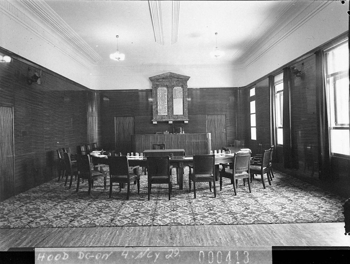 Interior the council room Ashfield Town Hall (1938)