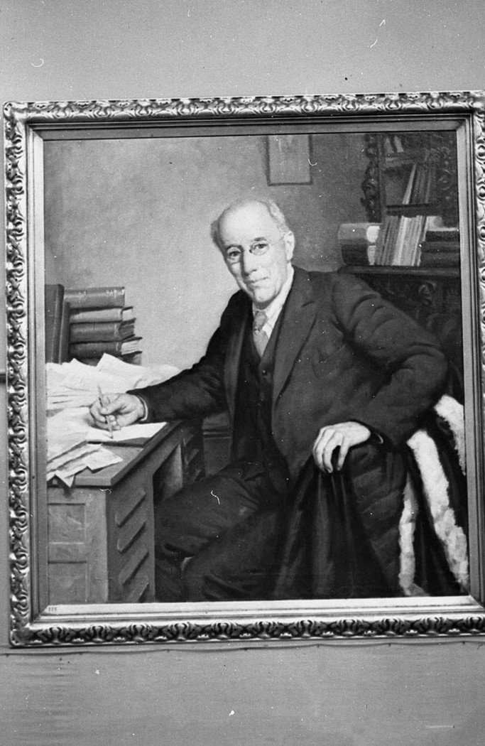 John Le Gay Brereton at his desk portrait 1935 artist Norman Carter (1934)