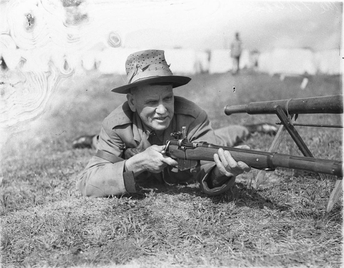 JR McMurties on the range (1930s)