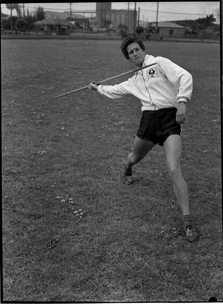 June Heath javelin thrower (1956)