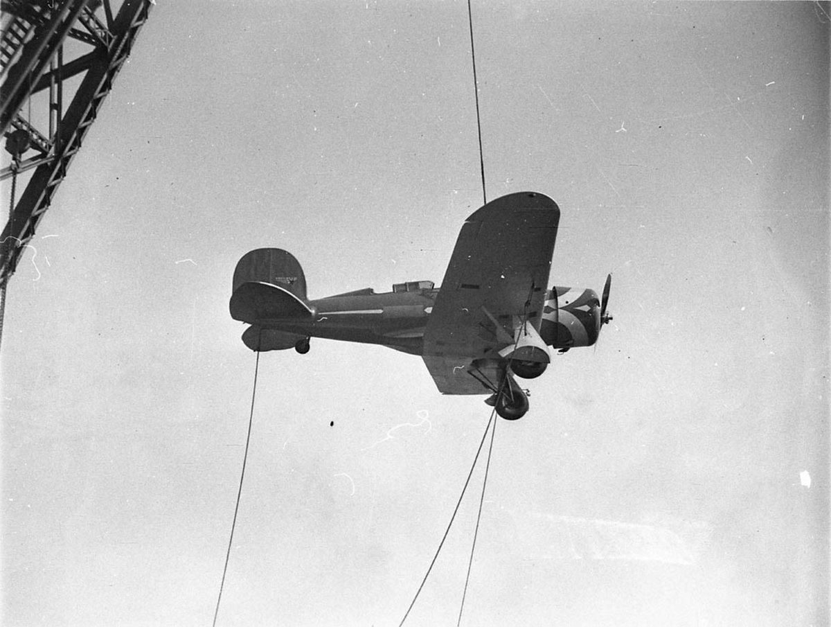 KingsfordSmiths Altair Anzac changed to Lady Southern Cross that day being unloaded from the Mariposa (1934)