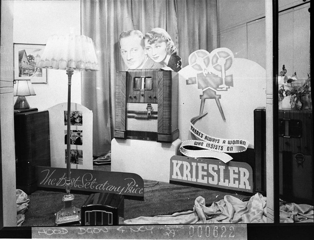Kriesler radio display at Mick Simmons Ltd Haymarket Store (1938)