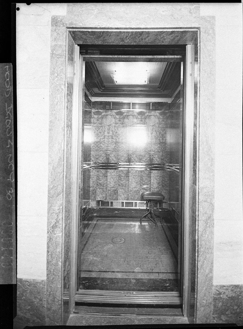 Lift interior Protestant Alliance Building for Building Publishing Co, Sydney (1938)
