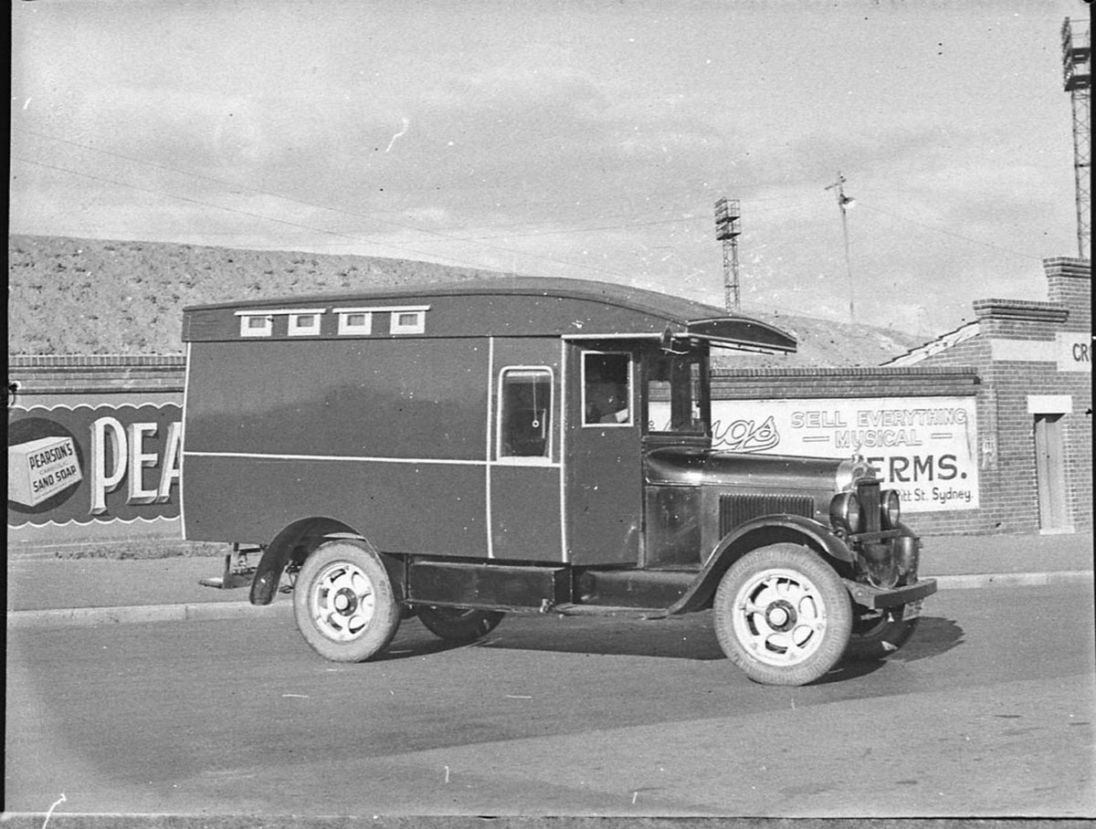 Marshall Motors one caravan taken for Telegraph classified ads (1937)