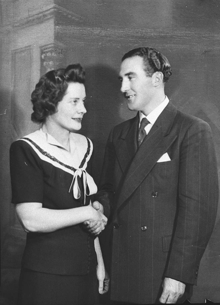 Miss Dash Mr Mossfield taken for 2SM publicity (1945)
