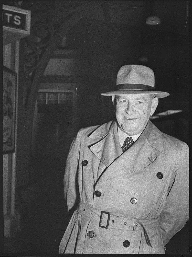 Mr EV Timms arrival (c. 1950)