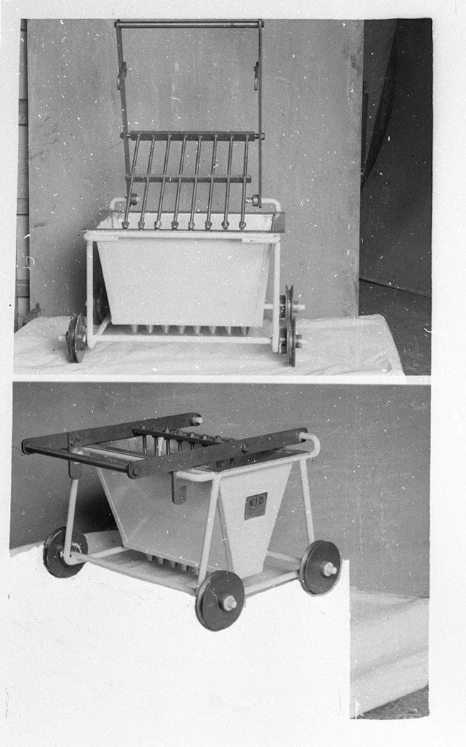 NID wheeled bin invention note the flanged wheels (1930s)