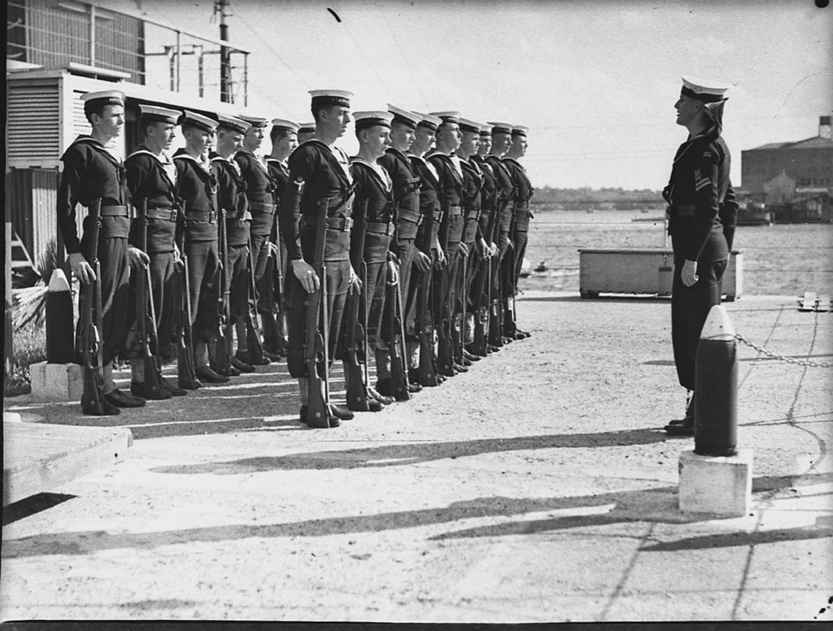 Navy League sea cadets at Schnapper Island taken for Mr Len Forsythe, Sydney Harbour (1937)