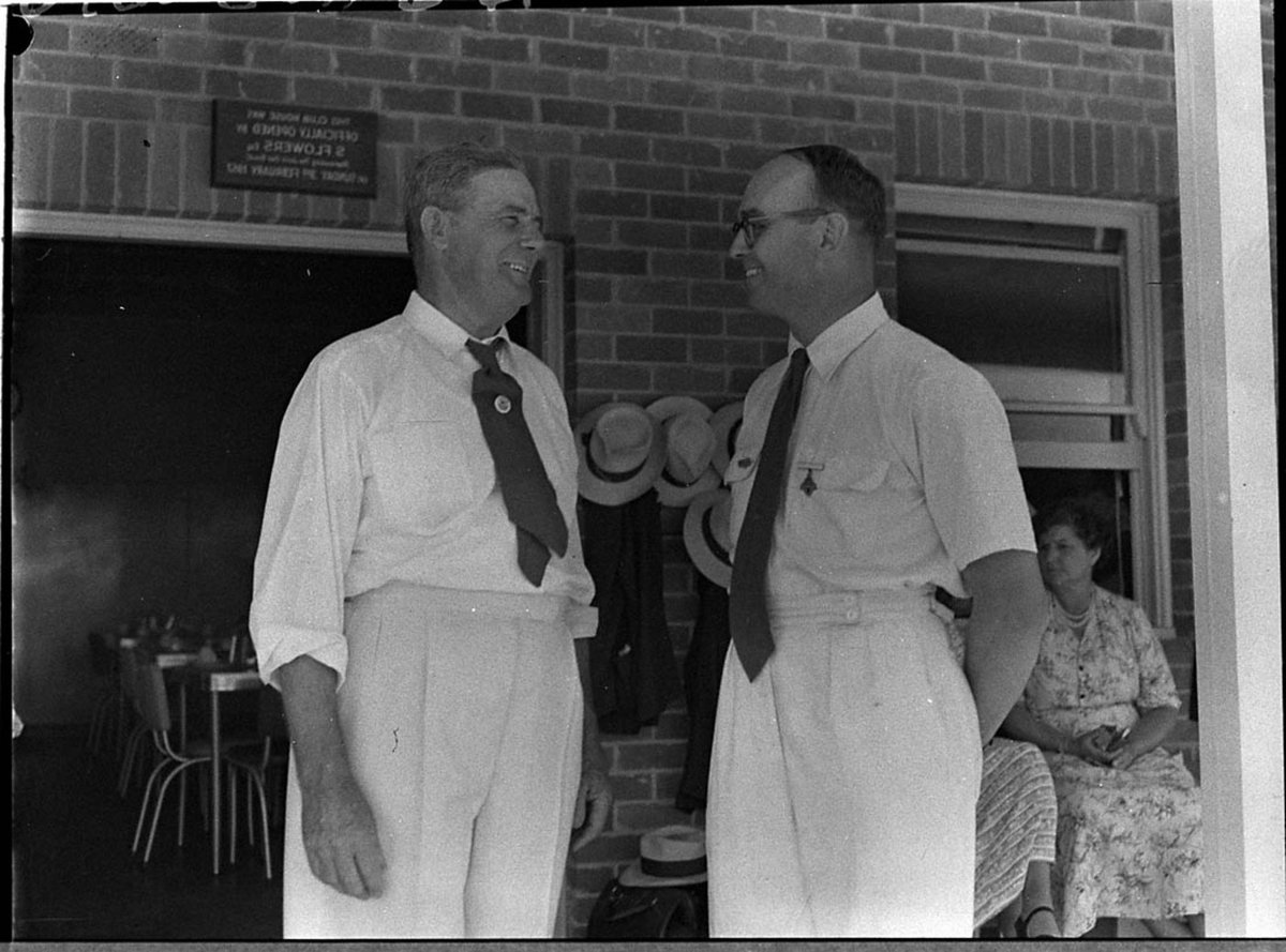New bowling secretary Mr Richardson (1957)