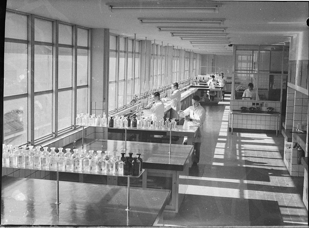 New laboratory at Commonwealth Steel Waratah (1957)