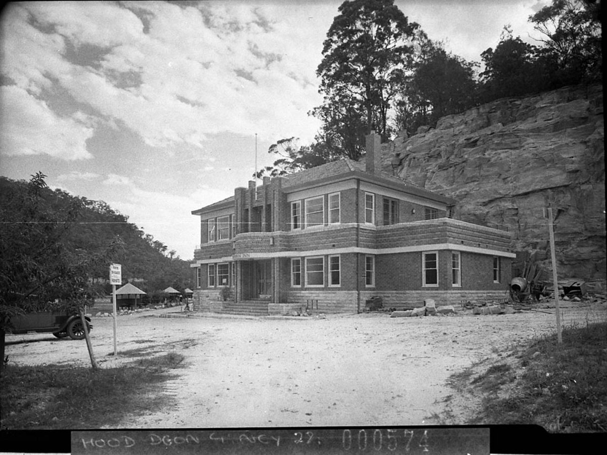 New twostorey brick building at road termination Bobbin Head Inn, 1937