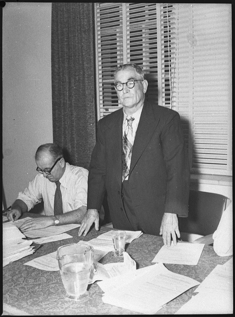 Northumberland County Council President Cr J Butler of Kearsley Shire Council (1952)