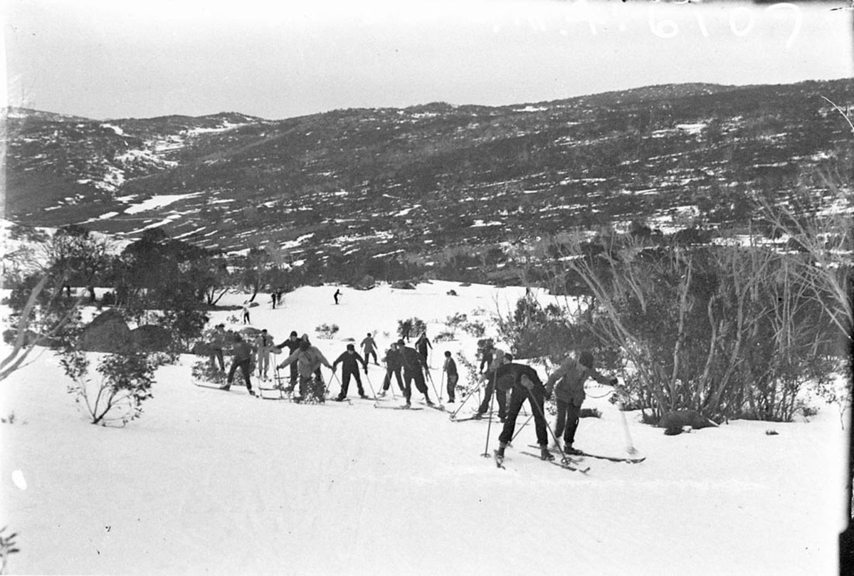 Novices on the practice slope (c. 1932)