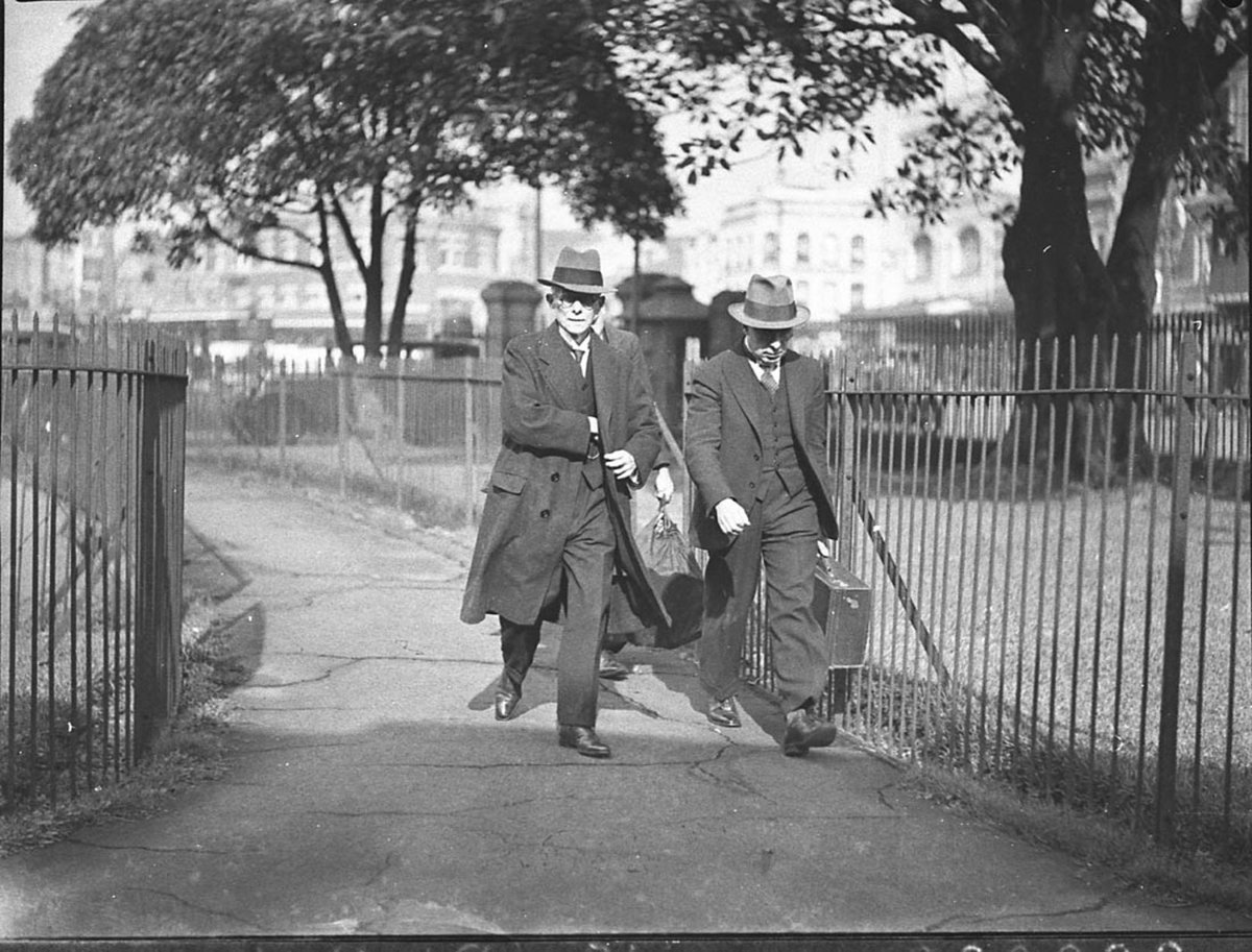 Old fence at Law Courts (1935)