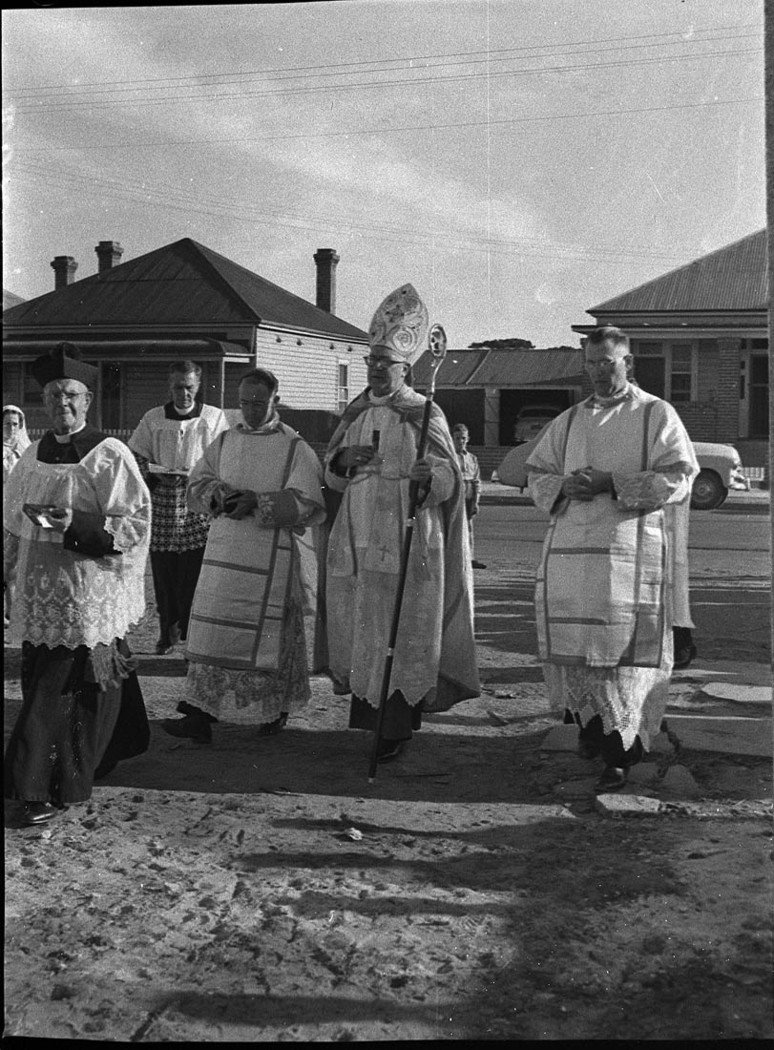 Opening of Catholic school Broadmeadow by Bishop of Maitland (1957)