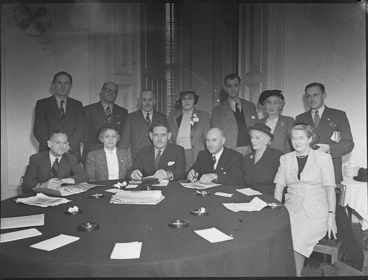Overseas League meeting Hotel Australia Colonel Steele, Sydney city centre (1948)