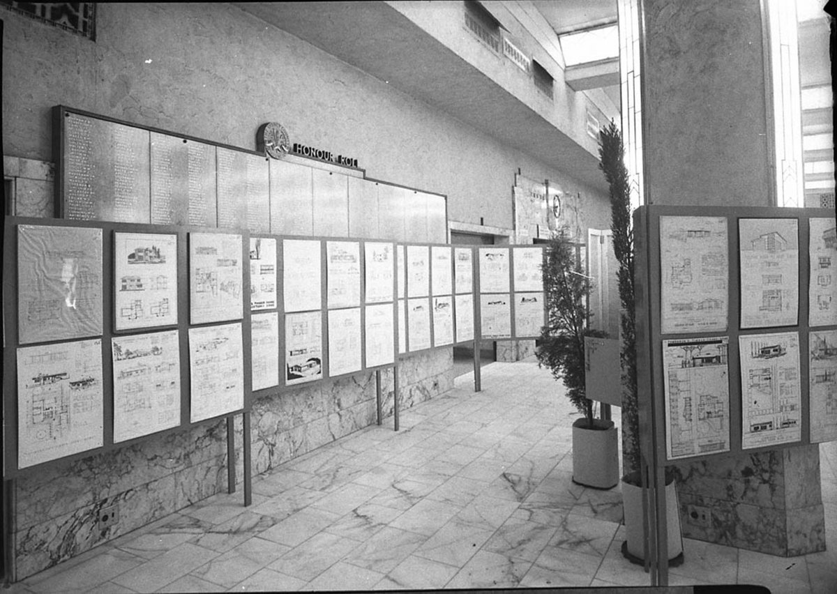 Panels of house plans Timber Homes Exhibition (1944)