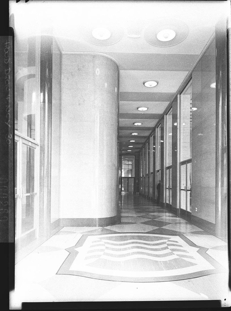 Part of the entrance foyer MLC Building for Building Publishing Co, Martin Place (1938)