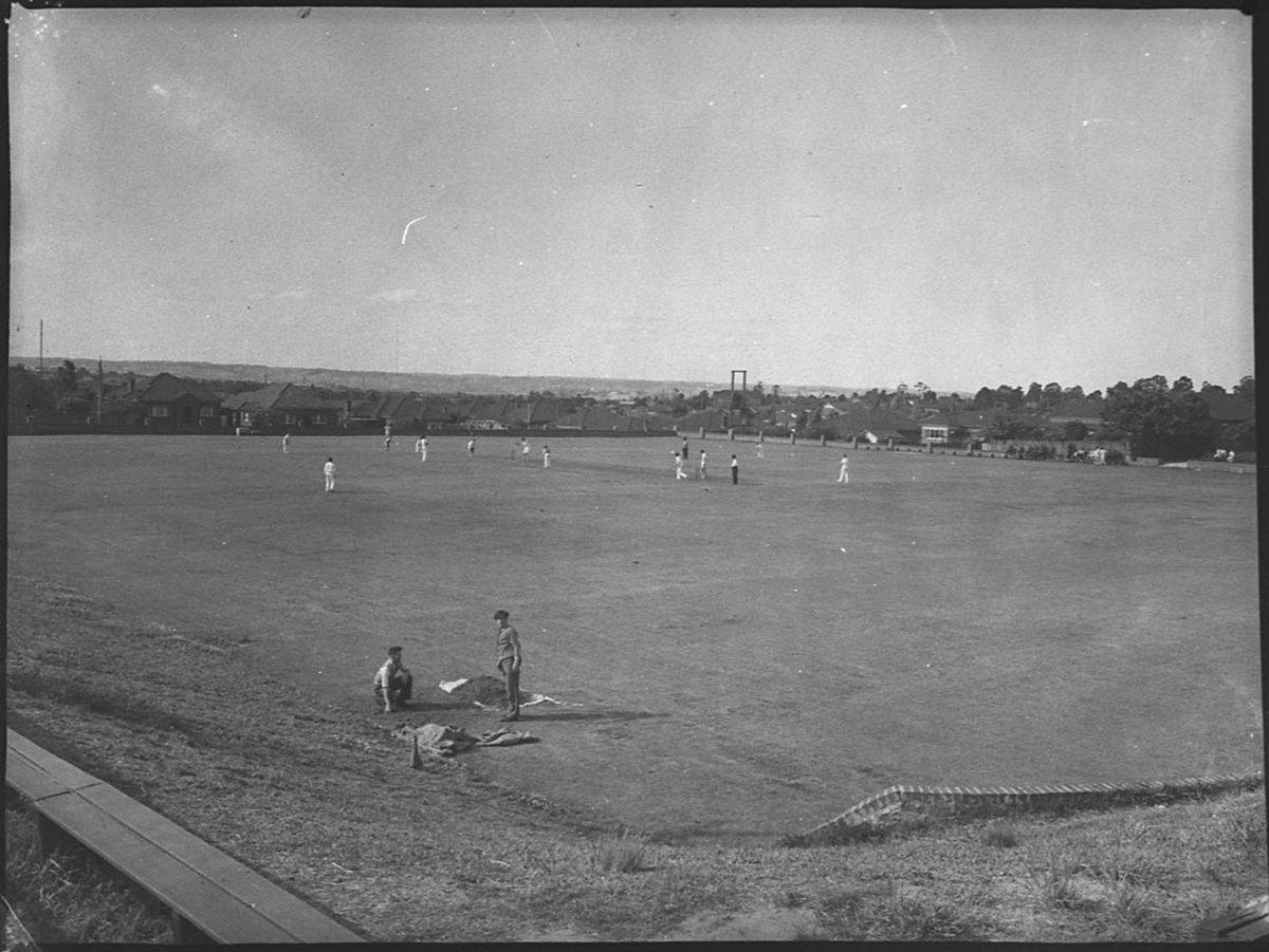 Playing fields of St Patricks College Strathfield Brother Coughlan principal (1950)