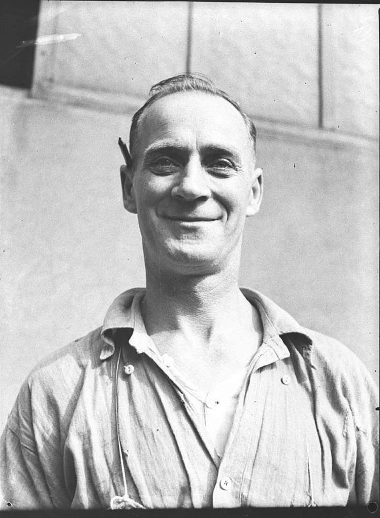 Portrait of an unidentified man in overalls (1935)